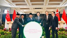 Prabowo dan PM Wong Hadiri Milestone Ceremony Proyek Energi Terbarukan