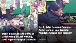 VIDEO: Pemuda Nekat Maling Uang Pedagang Sayur, Santai Meski Terekam CCTV