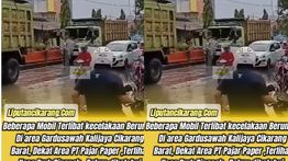 Kecelakaan Beruntun Baru Saja Terjadi di Cikarang, Truk Hancur