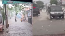 Banjir Rendam Jalan Ciater Raya dan Nusa Loka BSD