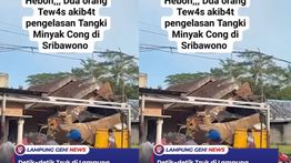 Dua Orang Tewas Dalam Ledakan Tangki Minyak di Lampung