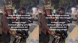Pejalan Kaki Hampir Ditabrak dan Dipukul Pemotor yang Naik ke Trotoar di Jelambar