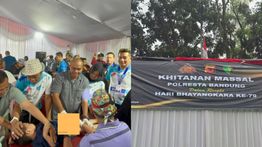 Peringati HUT Bhayangkara ke-79, Polresta Bandung Gelar Khitanan Massal untuk Puluhan Anak di Soreang