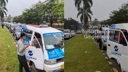 Macet Total di Taman Palem Jakarta Barat, Sopir JakLingko Sempat Ngopi di Tengah Jalan