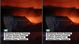 Kebakaran Hebat Hantam Perumahan Warga di Cililitan