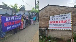 Warga Depok Gelar Aksi Tolak Pembangunan Gereja di Kalibaru