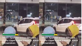 VIDEO: Expander Cross Seruduk Pintu Kaca Lippo Plaza Sidoarjo