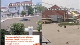 VIDEO: Ngerinya Banjir Mataram, Rumah-rumah Mewah Terendam Mobil Hanyut