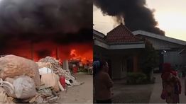 Gudang Rongsok di Jatiasih Bekasi Dilalap Si Jago Merah, Asap Tebal Membumbung