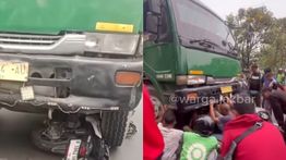 Pengendara Motor Tertabrak dan Terseret Truk Kontainer di Jalan Daan Mogot