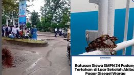 Duh! Siswa SMP Negeri 34 Padang Tak Bisa Masuk, Pagar Sekolah Disegel Warga