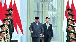 Gibran Dampingi Prabowo di Pelantikan Perwira Remaja TNI-Polri