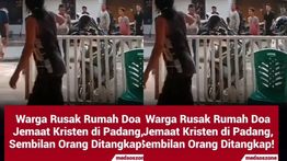 Rumah Doa Jemaat Kristen di Padang Dirusak Sejumlah Orang