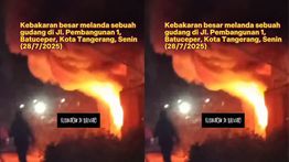 VIDEO: Ngerinya Kebakaran Gudang Sembako di Tangerang