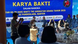 Potret Hari Karya Bakti Angkatan Udara (AU) ke-78 di Pandeglang
