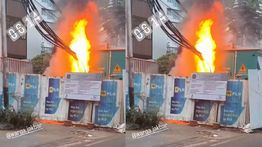 Gardu Listrik Terbakar di Pesanggrahan arah Srengseng