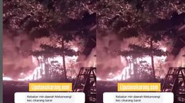 VIDEO: Kebakaran Mengerikan di Cikarang, Api Menyambar Rumah Warga