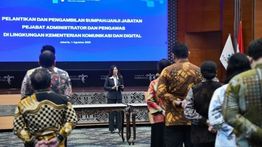 Lantik 58 Pejabat Baru, Menkomdigi Meutya Hafid Tekankan Birokrasi Harus Lincah dan Berdampak