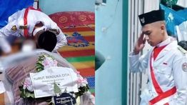 Anggota Paskibraka Humbang Hasundutan Tetap Kibarkan Merah Putih Meski Sang Ayah Meninggal Dunia