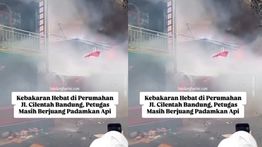 VIDEO: Ngerinya Kebakaran Melanda Rumah Warga di Burangrang Bandung