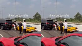 Supercar Alami Tabrak Pembatas Jalan di Tol Kunciran Tangerang, Diduga Gegara Ngebut