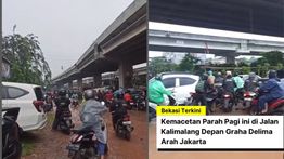 Kalimalang Bekasi Arah Jakarta Macet Parah