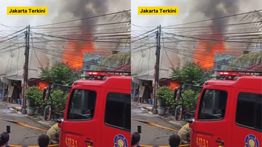 VIDEO: Ngerinya Kebakaran di Kebayoran Baru Pagi Hari