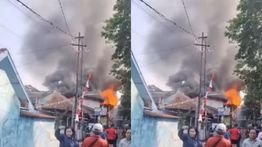 Kebakaran Hebat Melanda Perumahan Sukajadi Bandung Pagi Ini