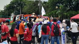 Ratusan Pendemo Mulai Padati Patung Kuda