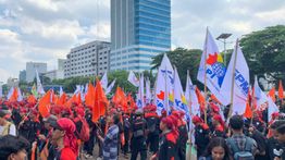 Puan Terima Perwakilan Massa Buruh yang Demo DPR