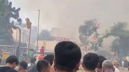 Markas Gegana di Jakarta Pusat Kebakaran Hebat, Asap Tebal Membumbung Tinggi