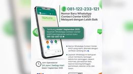 Mulai 1 September 2025, KAI Gunakan Nomor Baru untuk Layanan WhatsApp KAI121