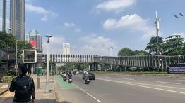 Arus Lalu Lintas Sudirman Lengang Usai Perusakan Fasilitas Umum