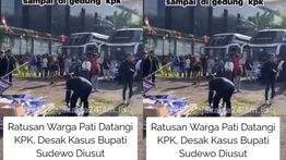 VIDEO: Warga Pati Geruduk Gedung KPK Pagi Ini