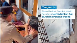 VIDEO: Asrama Polri Serpong Ludes Terbakar, Penghuni Menangis