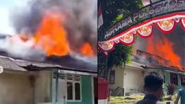 VIDEO: Ngerinya Kebakaran Hebat Hantam Asrama Polri Serpong