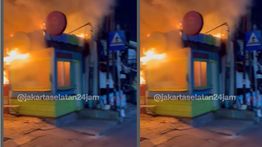 Sejumlah Outlet Makanan Terbakar Hebat di Depan MRt Cipete