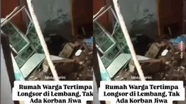 VIDEO: Rumah Warga di Lembang Tertimpa Longsor
