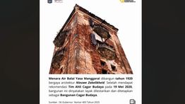 Menara Air Balai Yasa Manggarai Ditetapkan sebagai Cagar Budaya