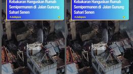 Kebakaran Hantam Rumah-rumah di Gunung Sahari Pagi Ini