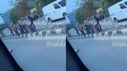 Ngeri! Pemotor Tewas dengan Kondisi Kepala Terlindas Truk di Klari Karawang Sore Ini
