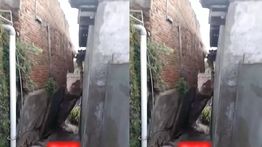 VIDEO: Diguyur Hujan, Detik-detik Rumah Warga Ambruk di Semarang