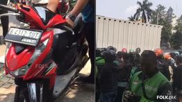 Pemotor Wanita Tewas Dihantam Bus Transjabotabek di Gunung Sahari Siang Ini