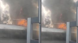 Gudang PIpa di Tanjung Priok Kebakaran