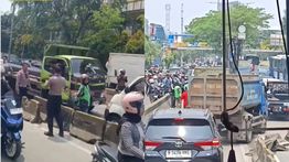 Kecelakaan Maut di Flyover Pesing, Pemotor Tewas Terjepit Truk