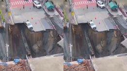 Muncul Sinkhole Raksasa di Bangkok, Diduga Akibat Hujan Deras dan Proyek MRT