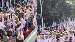 Demo Hari Tani Sebabkan Kemacetan di Depan Gedung DPR dan Ragunan