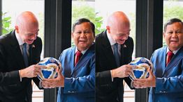 Prabowo Bertemu dengan Presiden FIFA Gianni Infantino di New York