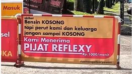 Shell di Bintaro Siapkan Pijat Refleksi Akibat Stok BBM Kosong