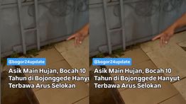 Bocah 10 Tahun Terseret Arus Selokan di Bojonggede, Jasad Belum Ditemukan